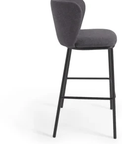 New Kave Home Ciselia Hoog Barstoel Donkergrijs