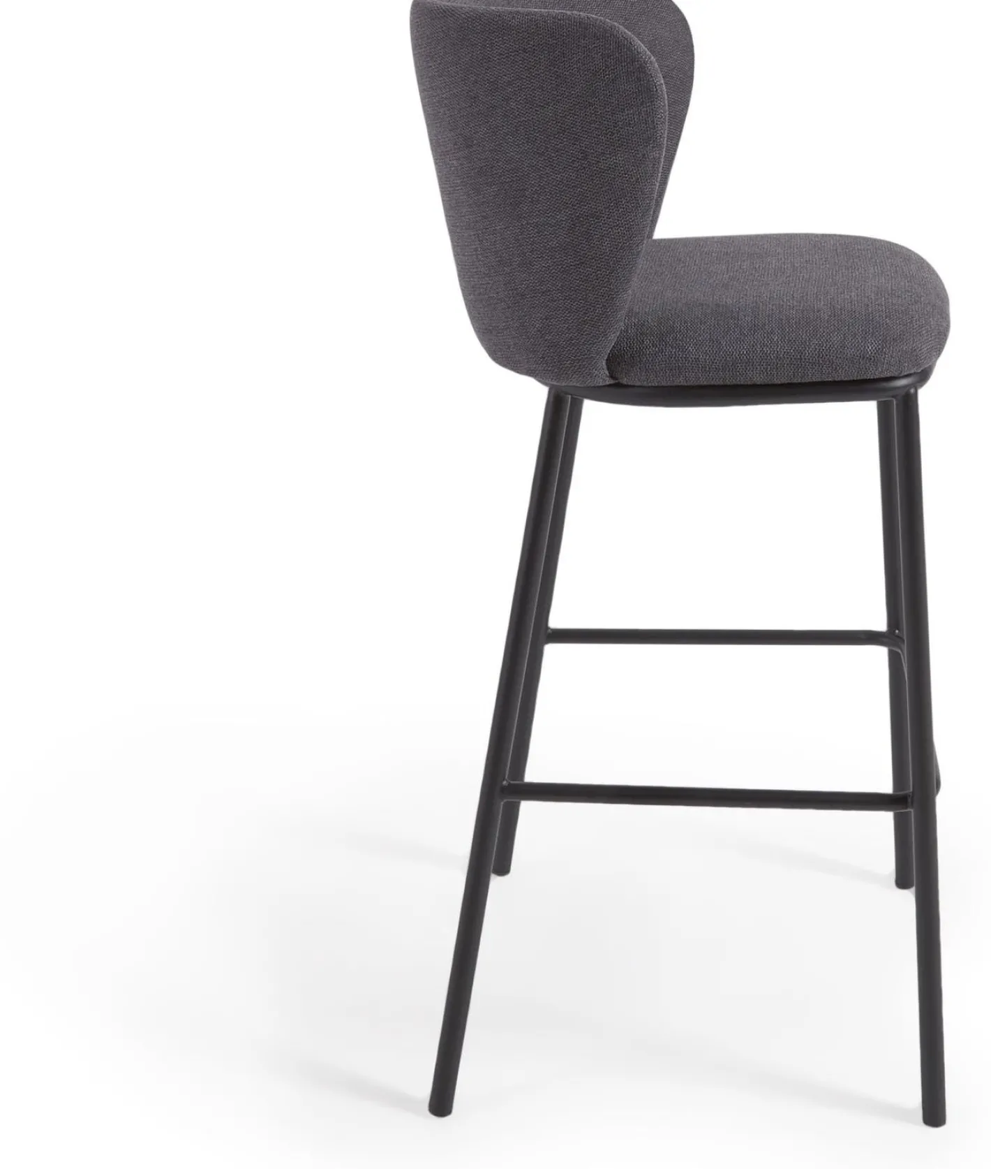 New Kave Home Ciselia Hoog Barstoel Donkergrijs