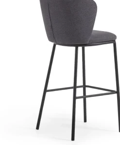 New Kave Home Ciselia Hoog Barstoel Donkergrijs
