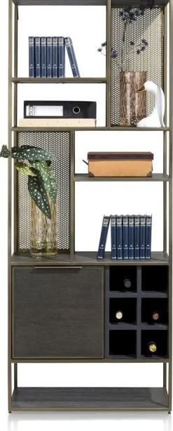Hot Henders en Hazel City Boekenkast Castle Antraciet, goud