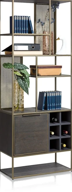 Hot Henders en Hazel City Boekenkast Castle Antraciet, goud