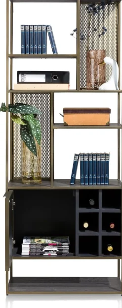 Hot Henders en Hazel City Boekenkast Castle Antraciet, goud