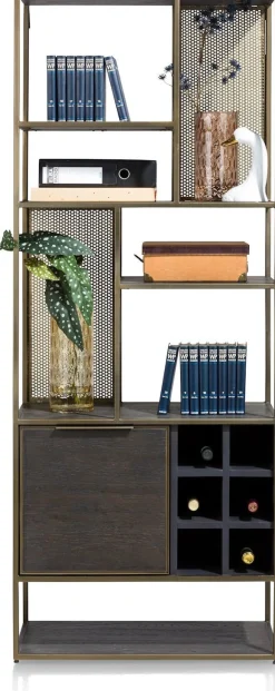 Hot Henders en Hazel City Boekenkast Castle Antraciet, goud