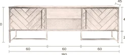 Clearance Dutchbone Class Dressoir Natural