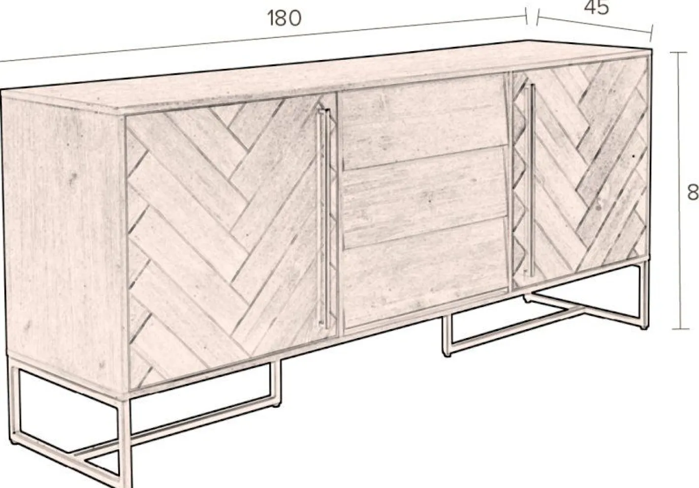 Hot Dutchbone Class High Dressoir Brown