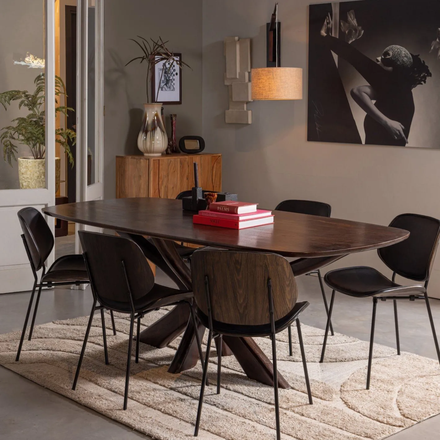 Clearance WOOOD Close In Eetkamerstoel Black
