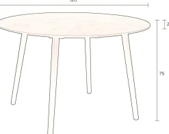 Hot Dutchbone Clover Rond Eettafel Bruin