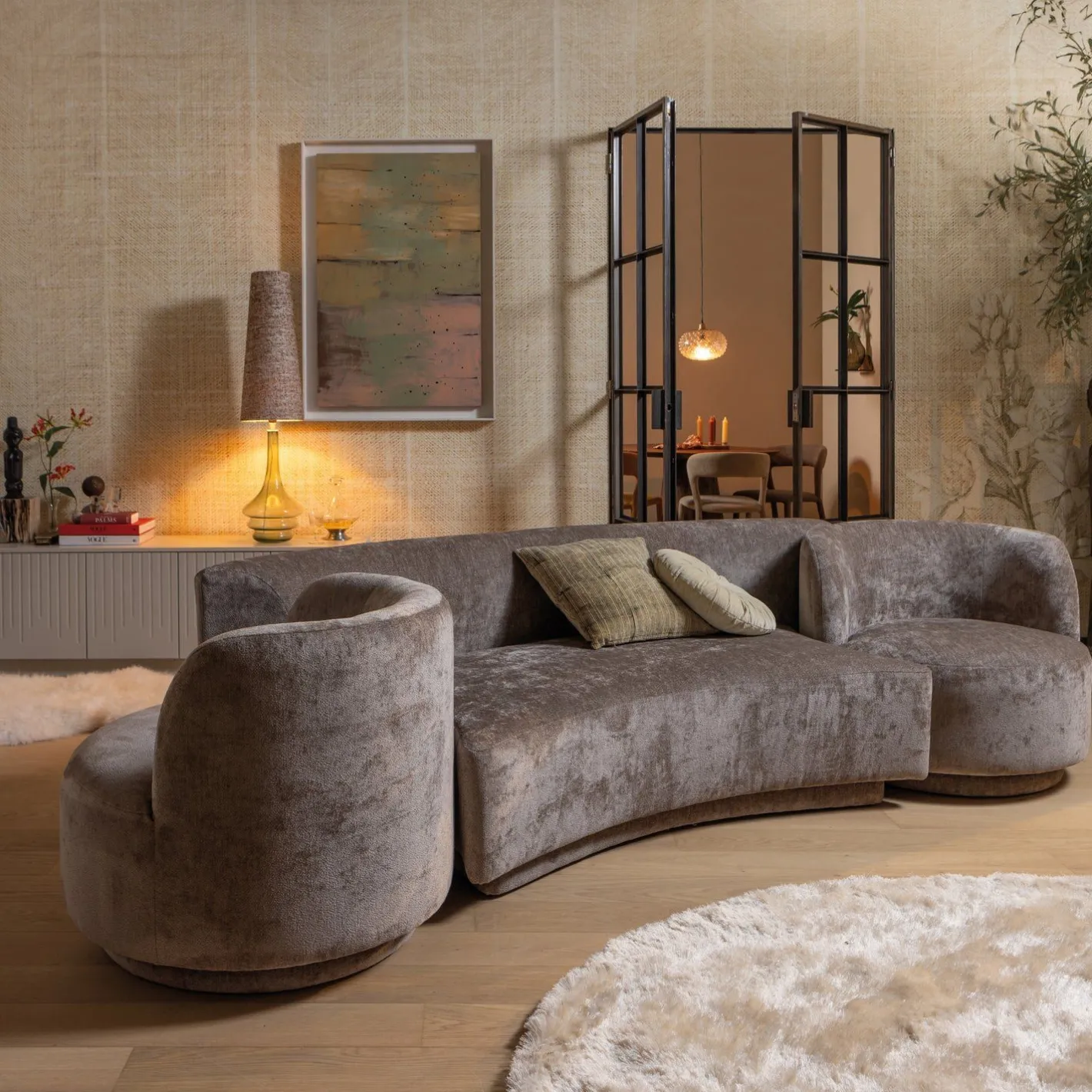 Hot WOOOD Combi-Popular Elementenbank Taupe