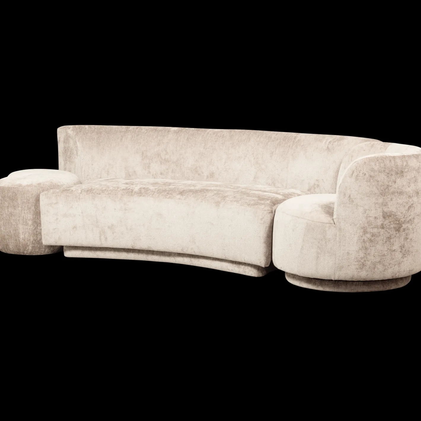 Best WOOOD Combi-Popular Fauteuil + Poef Elementenbank Natural