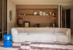 Best WOOOD Combi-Popular Fauteuil + Poef Elementenbank Natural