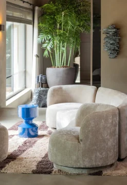 Best WOOOD Combi-Popular Fauteuil + Poef Elementenbank Natural