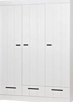 Outlet WOOOD Connect 3-deurs Opbergkast Wit