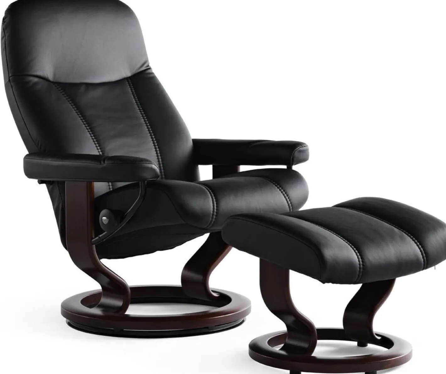 Clearance Stressless Consul Relaxfauteuil + Hocker Light Grey