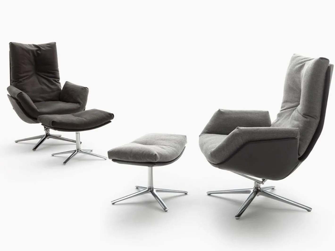 Online COR dia Lounge Draaifauteuil Grijs