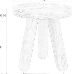 Zuiver Cosmopolitan Bijzettafel Bruin