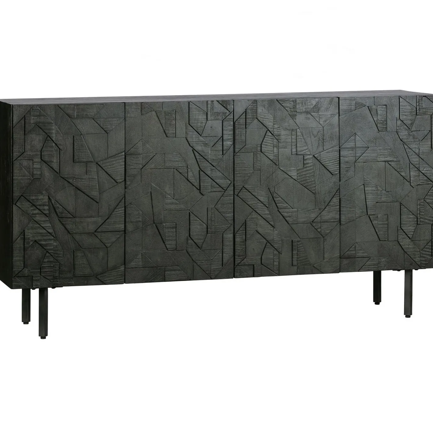 Best WOOOD Counter Dressoir Zwart