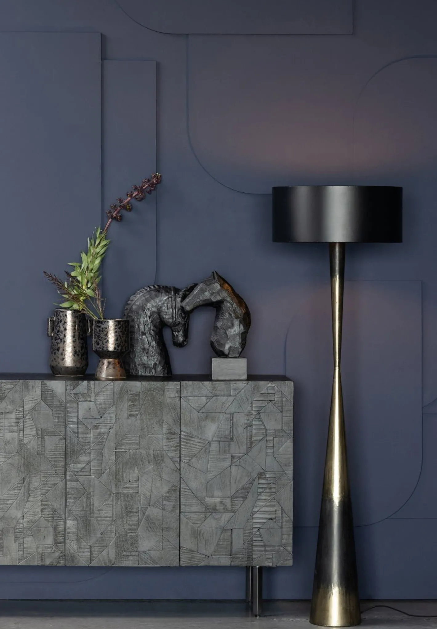 Best WOOOD Counter Dressoir Zwart