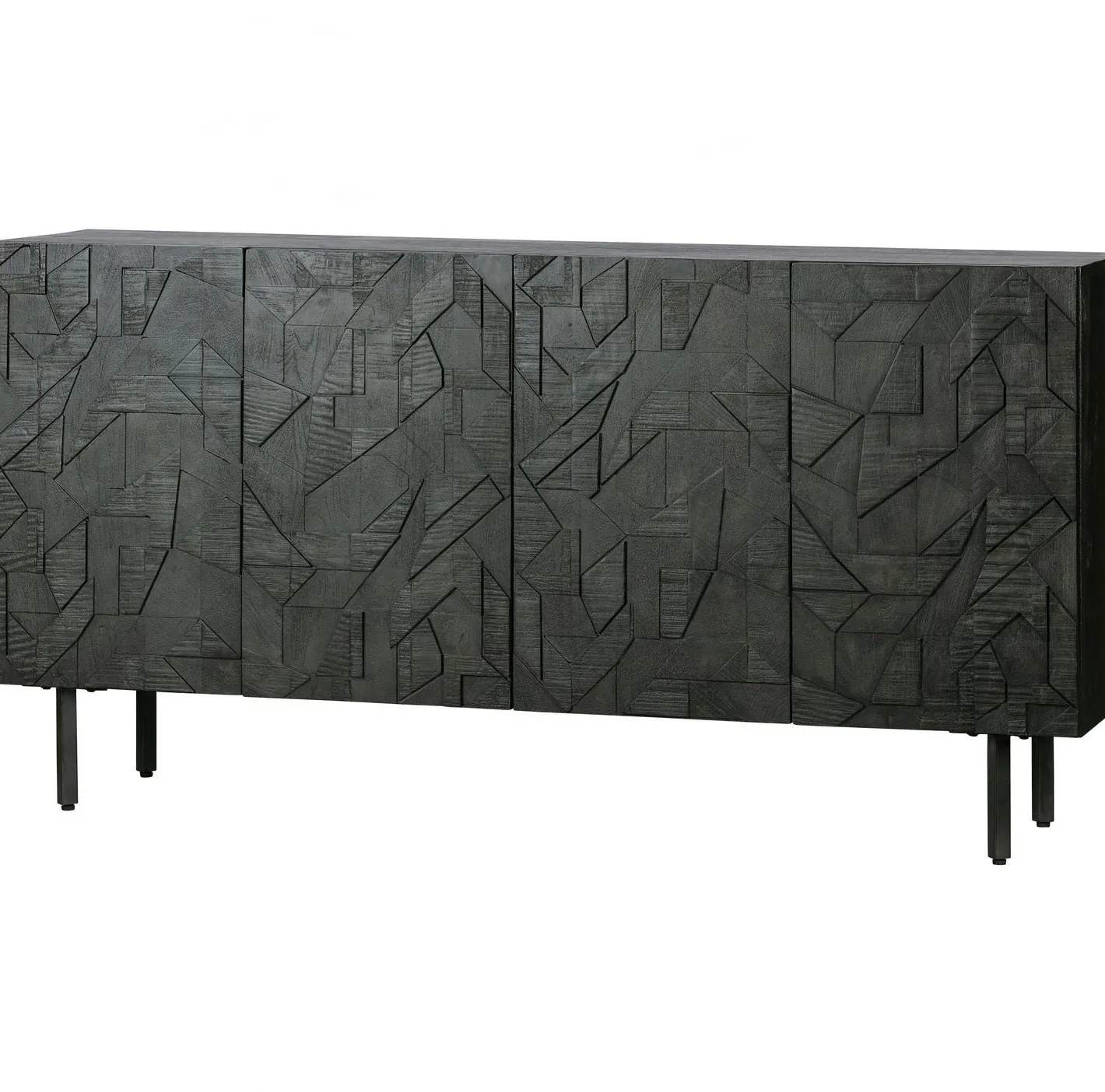 Best WOOOD Counter Dressoir Zwart