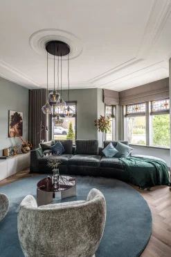 Outlet Trendhopper Cowan Rond Vloerkleed Blauw