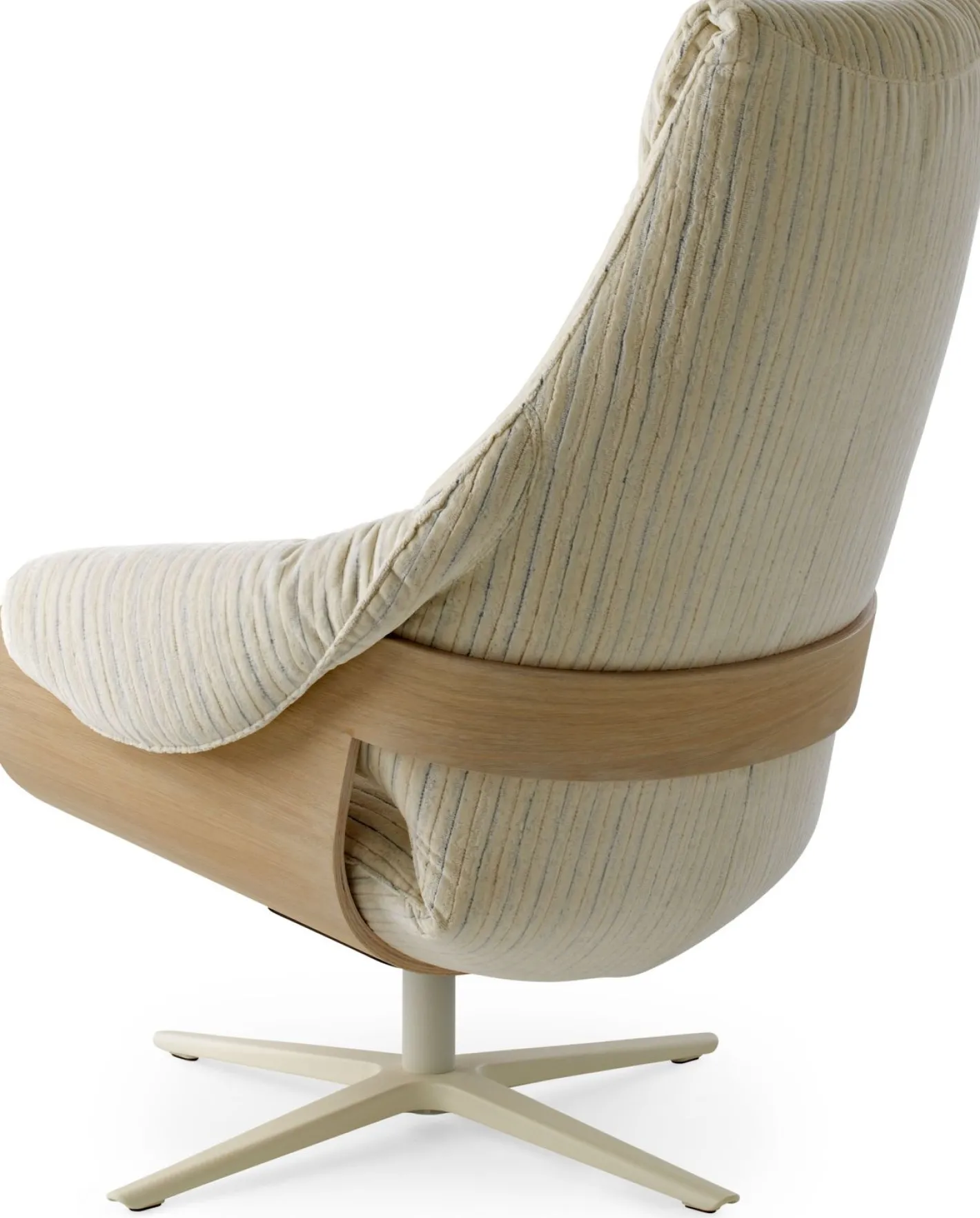 Clearance Leolux Cream Plus Fauteuil Cream, Walnut