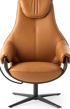 Clearance Leolux Cream Plus Fauteuil Cream, Walnut