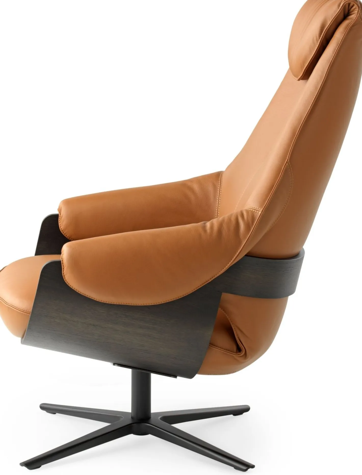 Clearance Leolux Cream Plus Fauteuil Cream, Walnut