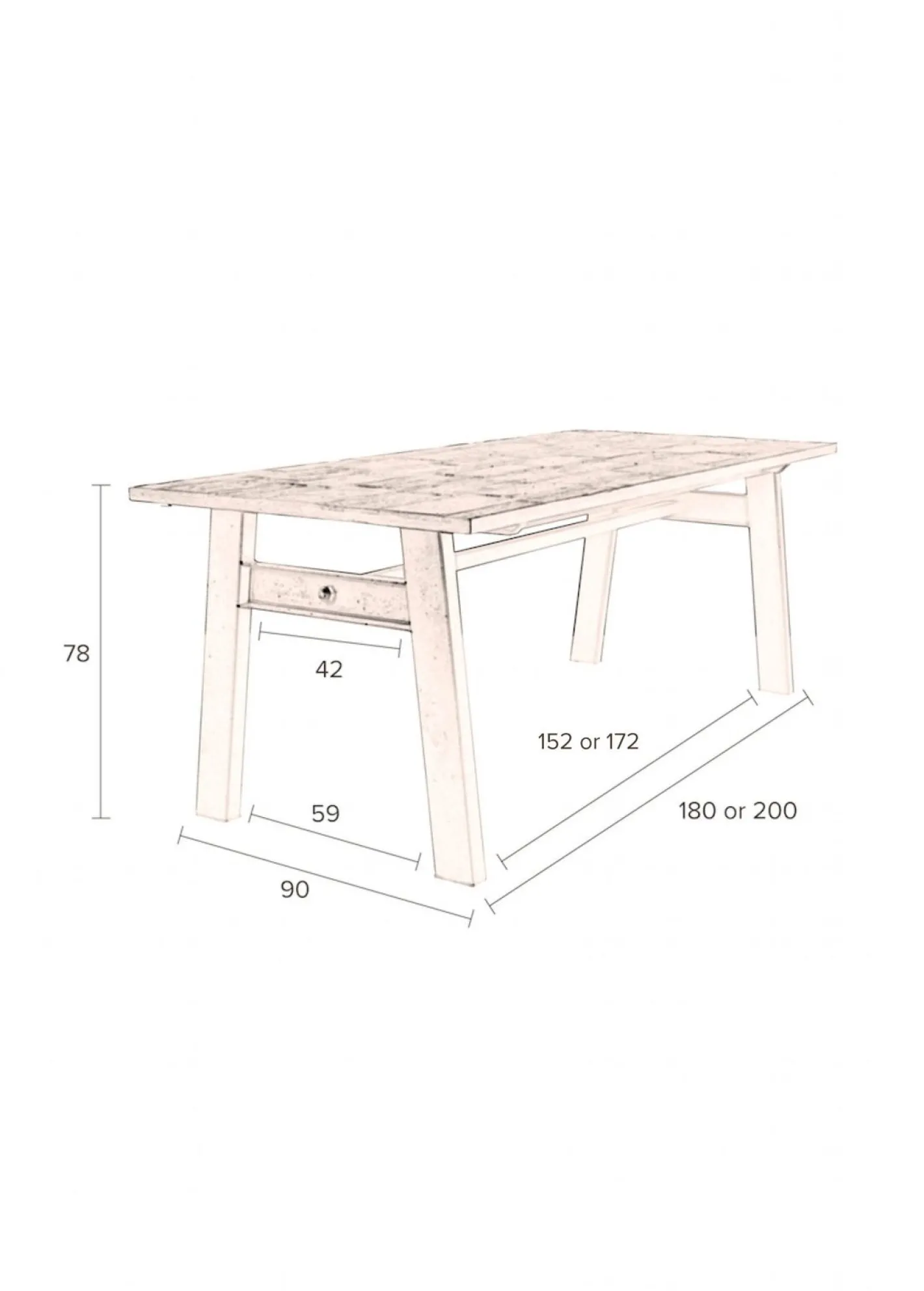 Sale Dutchbone Crude Eetkamertafel