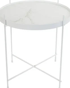 Clearance Zuiver Cupid Marble Bijzettafel White