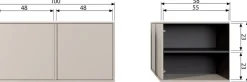 New vtwonen Daily Double Opbergkast Dakargrau