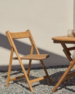 Clearance Kave Home Dandara Tuinstoel Bruin, Naturel
