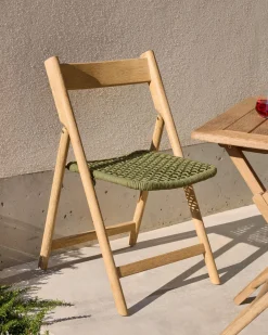 Online Kave Home Dandara Tuinstoel Groen, Naturel