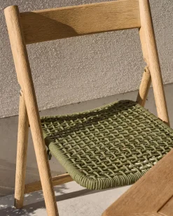 Online Kave Home Dandara Tuinstoel Groen, Naturel