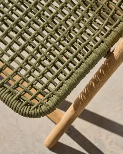 Online Kave Home Dandara Tuinstoel Groen, Naturel