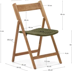 Online Kave Home Dandara Tuinstoel Groen, Naturel