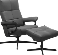 New Stressless David Relaxfauteuil + Hocker Dark Mushroom