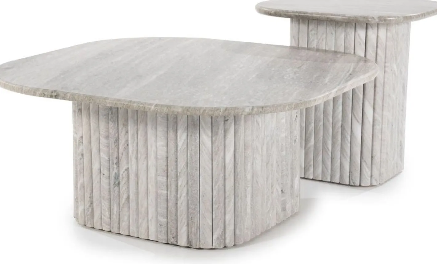 Clearance By Boo Dorique Bijzettafel Wit, Grijs