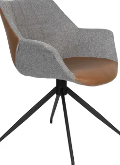 Outlet Zuiver Doulton Swivel (set van 2) Armstoel Vintage Brown