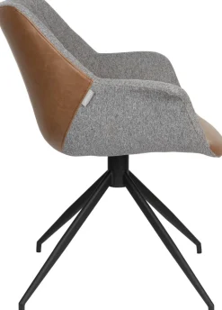 Outlet Zuiver Doulton Swivel (set van 2) Armstoel Vintage Brown