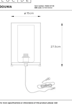 Discount Lucide Dounia Tafellamp Zwart