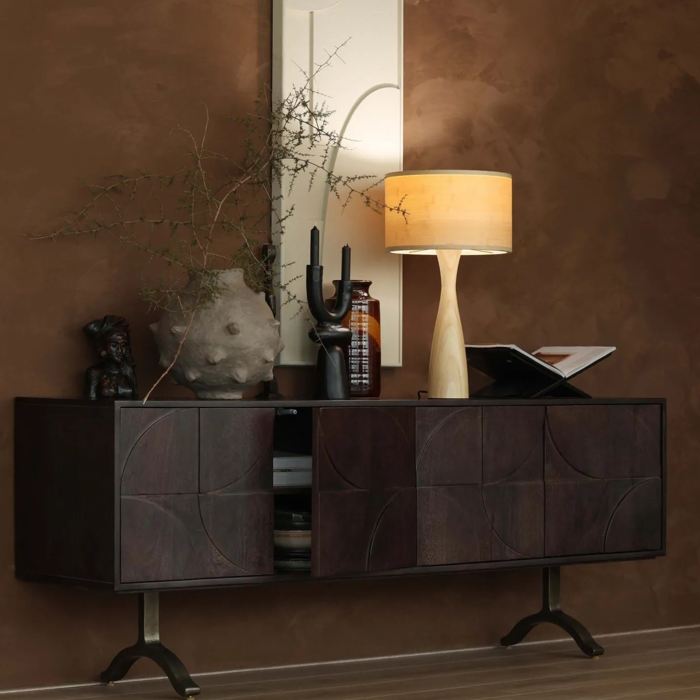 Clearance WOOOD Draw Dressoir Walnut