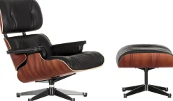 New Vitra Eames Lounge Chair & Hocker Zwart
