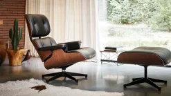 New Vitra Eames Lounge Chair & Hocker Zwart
