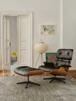 Hot Vitra Eames Lounge Chair & Hocker Nero, Naturel