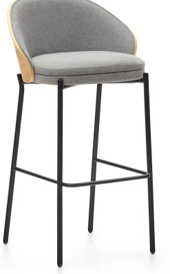 Discount Kave Home Eamy Hoog Barstoel Grijs, Naturel