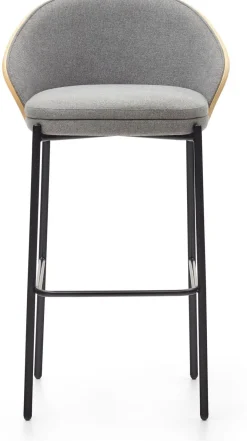 Discount Kave Home Eamy Hoog Barstoel Grijs, Naturel