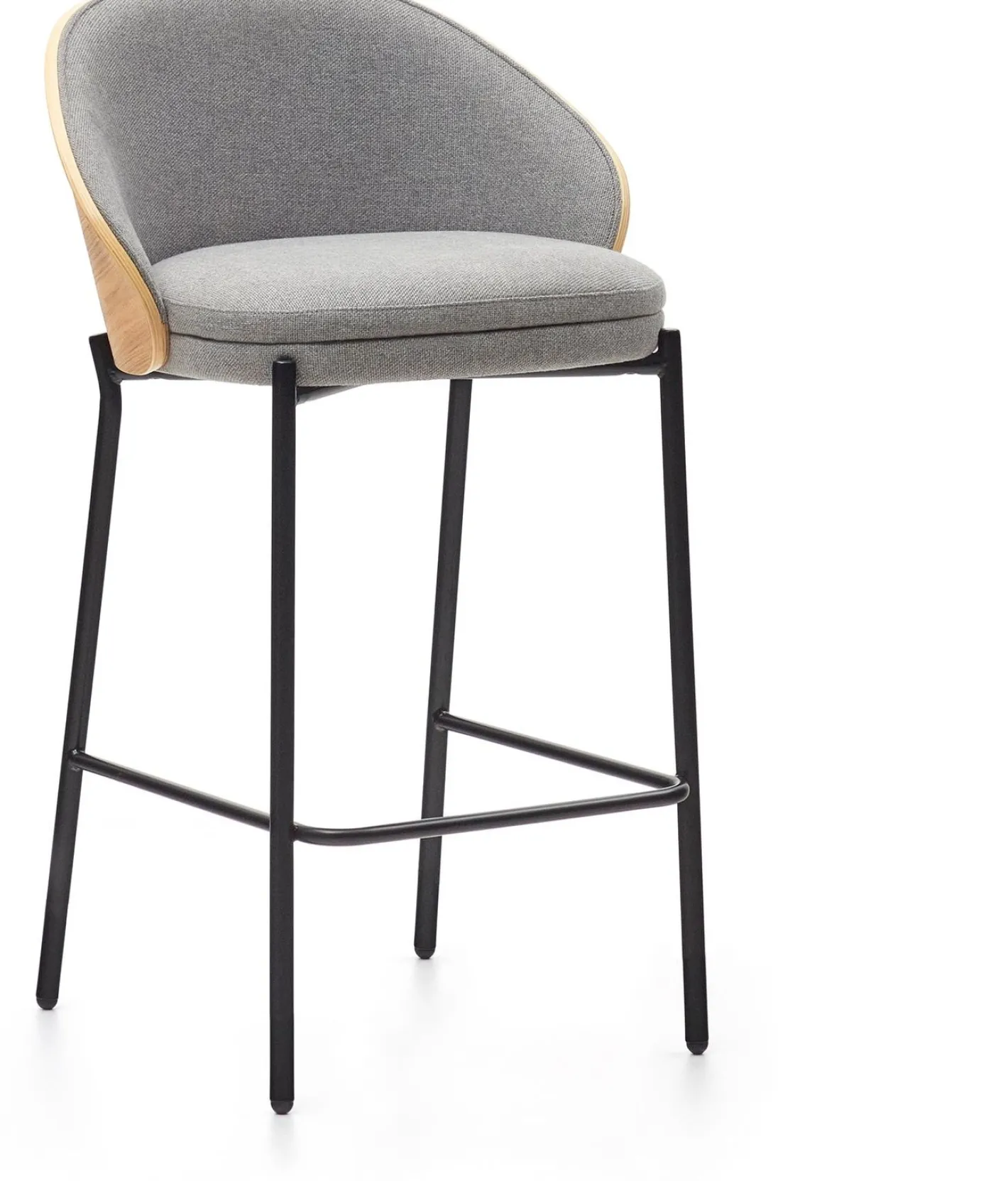 Discount Kave Home Eamy Laag Barstoel Lichtgrijs, Naturel