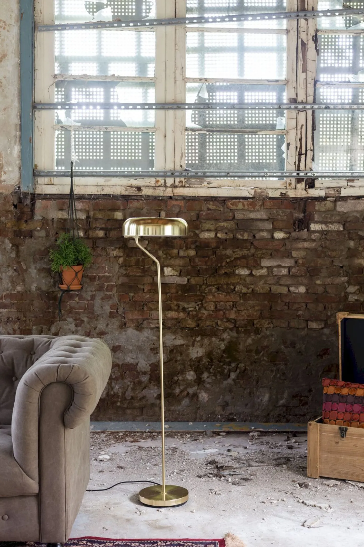 Sale Dutchbone Eclipse Vloerlamp Brass