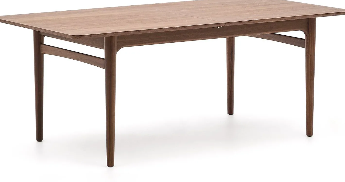 Discount Kave Home Elan Uitschuifbare Eettafel Bruin