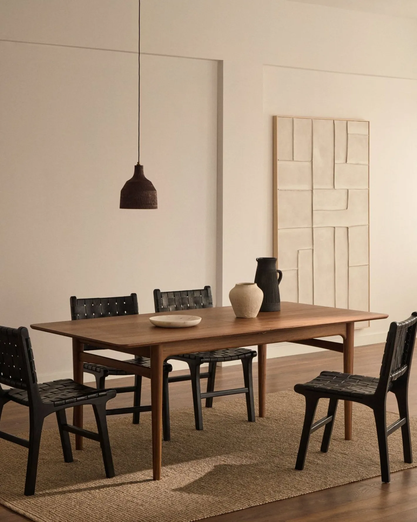 Discount Kave Home Elan Uitschuifbare Eettafel Bruin