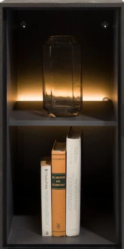 Clearance XOOON Elements 2 Niches Kast Onyx